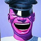 Yue Minjun hat series 2 painting